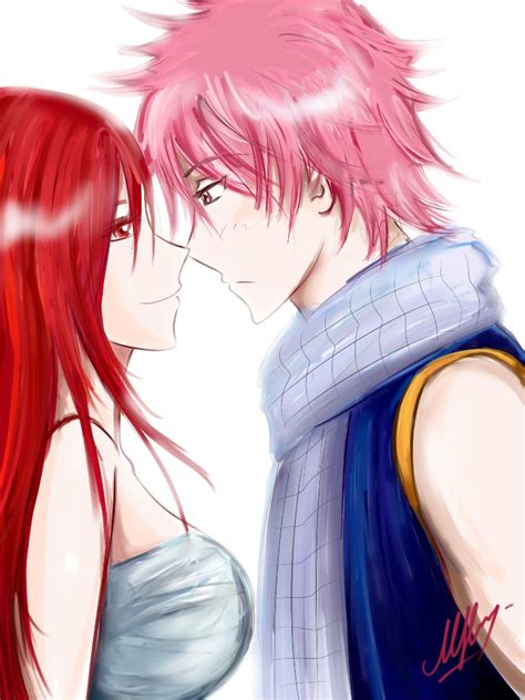 natsu and erza love|natsu and erza kiss.